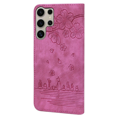 Samsung Galaxy S26 Ultra EIDERWOOD Flip Deksel med Trykk / Kortholder / Stropp - Rosa
