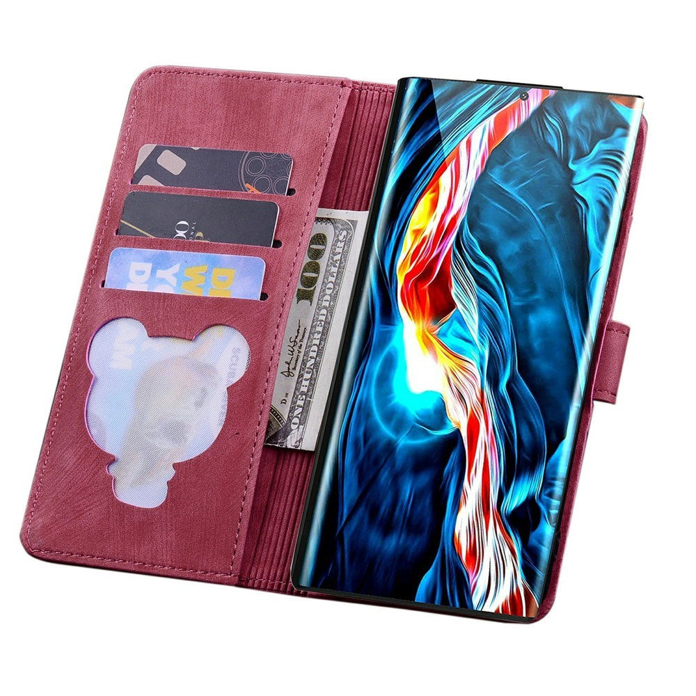 Samsung Galaxy S26 Ultra EIDERWOOD Flip Deksel med Trykk / Kortholder / Stropp - Rød
