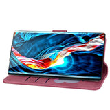 Samsung Galaxy S26 Ultra EIDERWOOD Flip Deksel med Trykk / Kortholder / Stropp - Rød