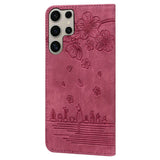 Samsung Galaxy S26 Ultra EIDERWOOD Flip Deksel med Trykk / Kortholder / Stropp - Rød