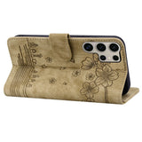 Samsung Galaxy S26 Ultra EIDERWOOD Flip Deksel med Trykk / Kortholder / Stropp - Brun