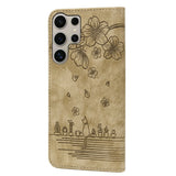 Samsung Galaxy S26 Ultra EIDERWOOD Flip Deksel med Trykk / Kortholder / Stropp - Brun