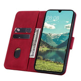 Samsung Galaxy A57 EIDERWOOD Flip Deksel med Trykk - Kortholder & Stropp - Rød