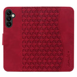 Samsung Galaxy A57 EIDERWOOD Flip Deksel med Trykk - Kortholder & Stropp - Rød