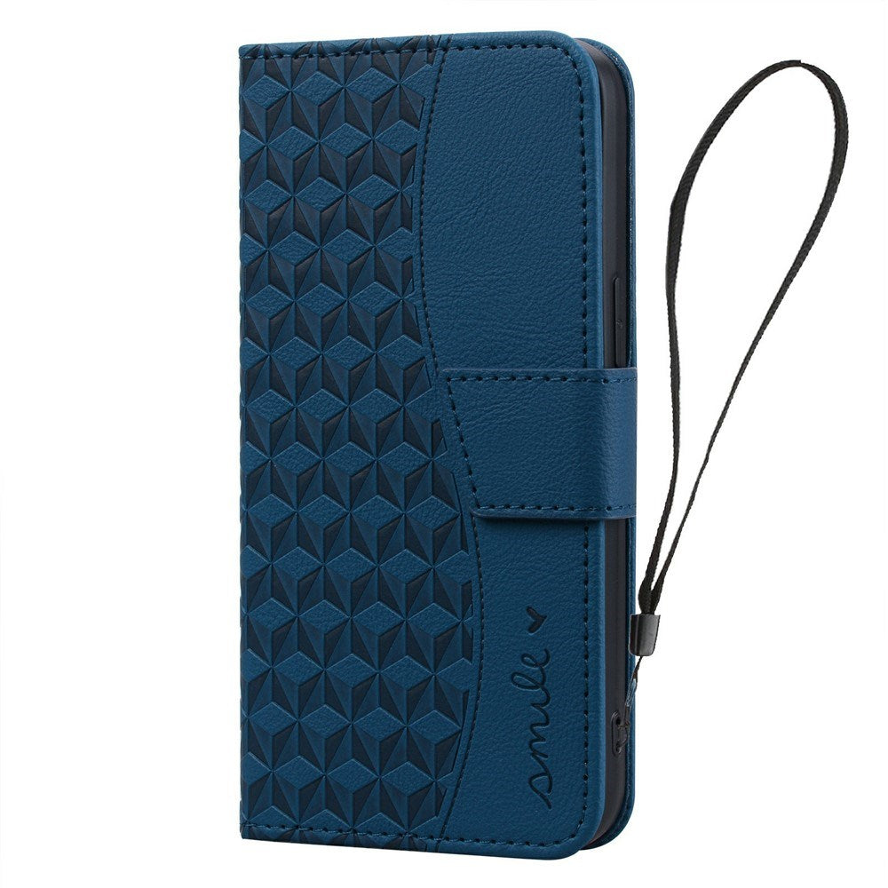 Samsung Galaxy A57 EIDERWOOD Flip Deksel med Trykk - Kortholder & Stropp - Blå