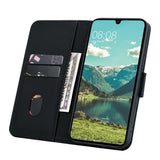 Samsung Galaxy A57 EIDERWOOD Flip Deksel med Trykk - Kortholder & Stropp - Svart
