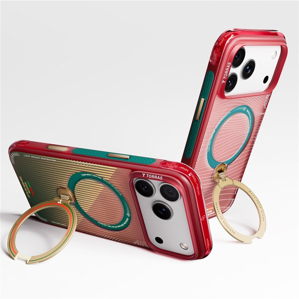 iPhone 17 Pro TORRAS Ostand Q3 Air Deksel med 360° Støtte – MagSafe Kompatibel - Wave of Passion