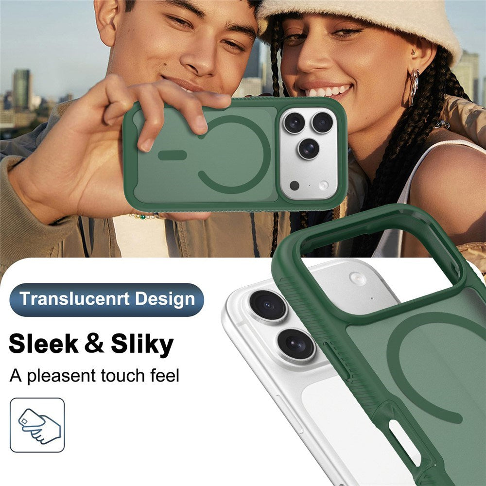 iPhone 18 Pro / 17 Pro EIDERWOOD 2-i-1 Matt Hybrid Plast Deksel m. Skjermbeskyttelsesfilm - MagSafe Kompatibel - Grønn