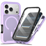 iPhone 18 Pro / 17 Pro EIDERWOOD 2-i-1 Matt Hybrid Plast Deksel m. Skjermbeskyttelsesfilm - MagSafe Kompatibel - Lilla