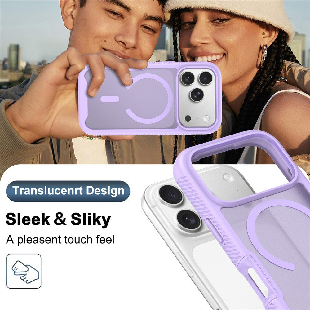 iPhone 18 Pro / 17 Pro EIDERWOOD 2-i-1 Matt Hybrid Plast Deksel m. Skjermbeskyttelsesfilm - MagSafe Kompatibel - Lilla