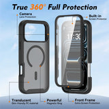 iPhone 18 Pro Max / 17 Pro Max EIDERWOOD 2-i-1 Matt Hybrid Plast Deksel m. Skjermbeskyttelsesfilm - MagSafe Kompatibel - Svart