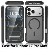 iPhone 18 Pro Max / 17 Pro Max EIDERWOOD 2-i-1 Matt Hybrid Plast Deksel m. Skjermbeskyttelsesfilm - MagSafe Kompatibel - Svart