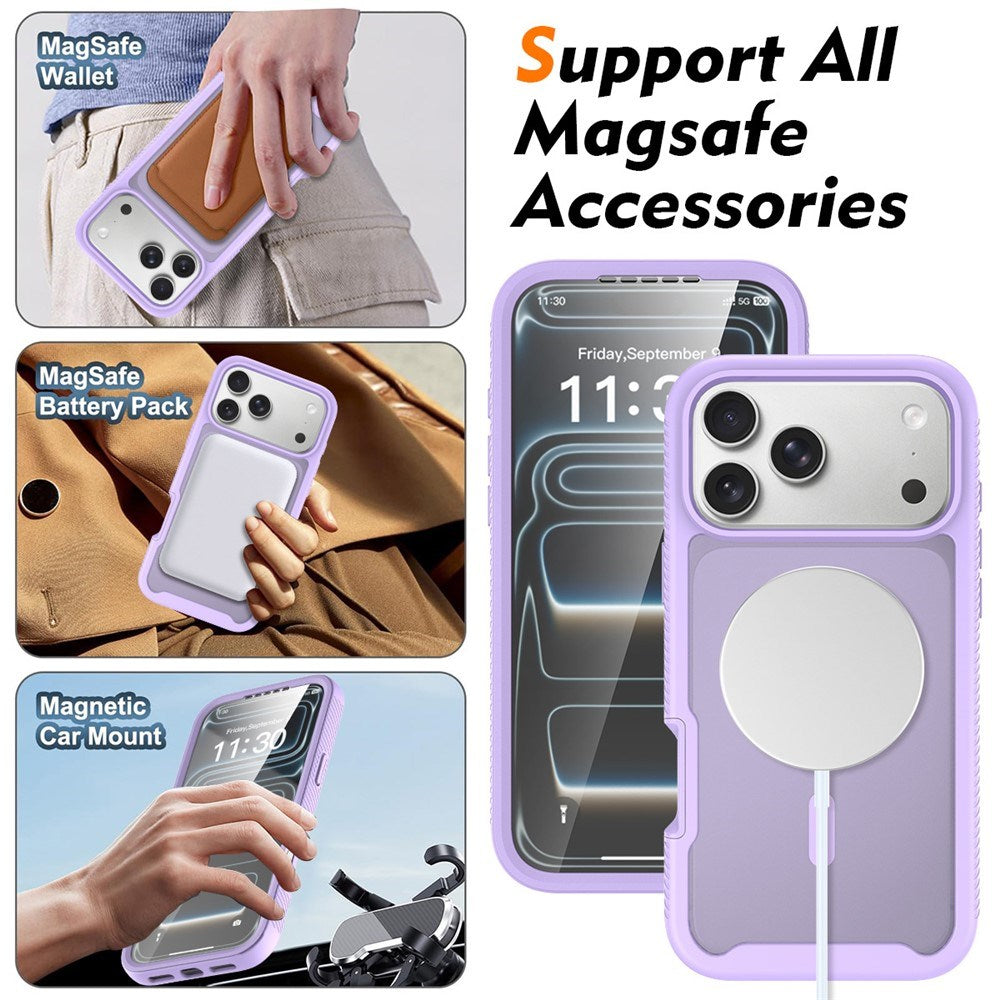 iPhone 18 Pro Max / 17 Pro Max EIDERWOOD 2-i-1 Matt Hybrid Plast Deksel m. Skjermbeskyttelsesfilm - MagSafe Kompatibel - Lilla