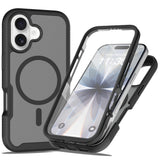 iPhone 17 EIDERWOOD Matt Hybriddeksel med Skjermbeskytterramme - Svart