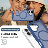 iPhone 17 EIDERWOOD Matt Hybriddeksel med Skjermbeskytterramme - Blå