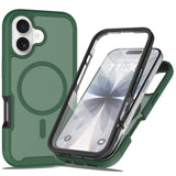 iPhone 17 EIDERWOOD Matt Hybriddeksel med Skjermbeskytterramme - Grønn