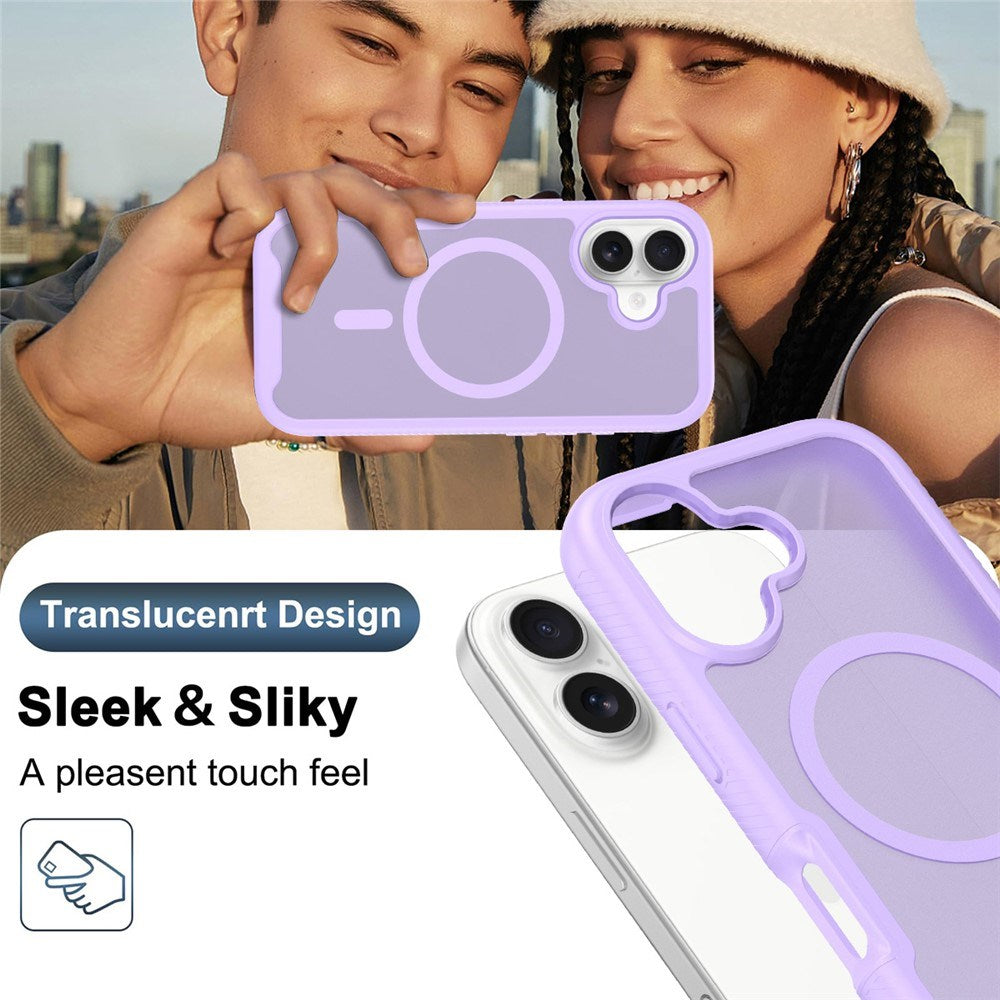 iPhone 17 EIDERWOOD Matt Hybriddeksel med Skjermbeskytterramme - Lilla
