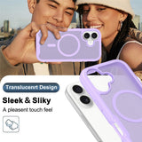 iPhone 17 EIDERWOOD Matt Hybriddeksel med Skjermbeskytterramme - Lilla