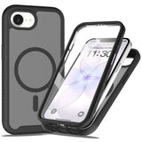 iPhone 17e / 16e EIDERWOOD Matt Hybriddeksel med Skjermbeskytterramme - Svart