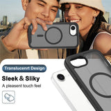 iPhone 17e / 16e EIDERWOOD Matt Hybriddeksel med Skjermbeskytterramme - Svart