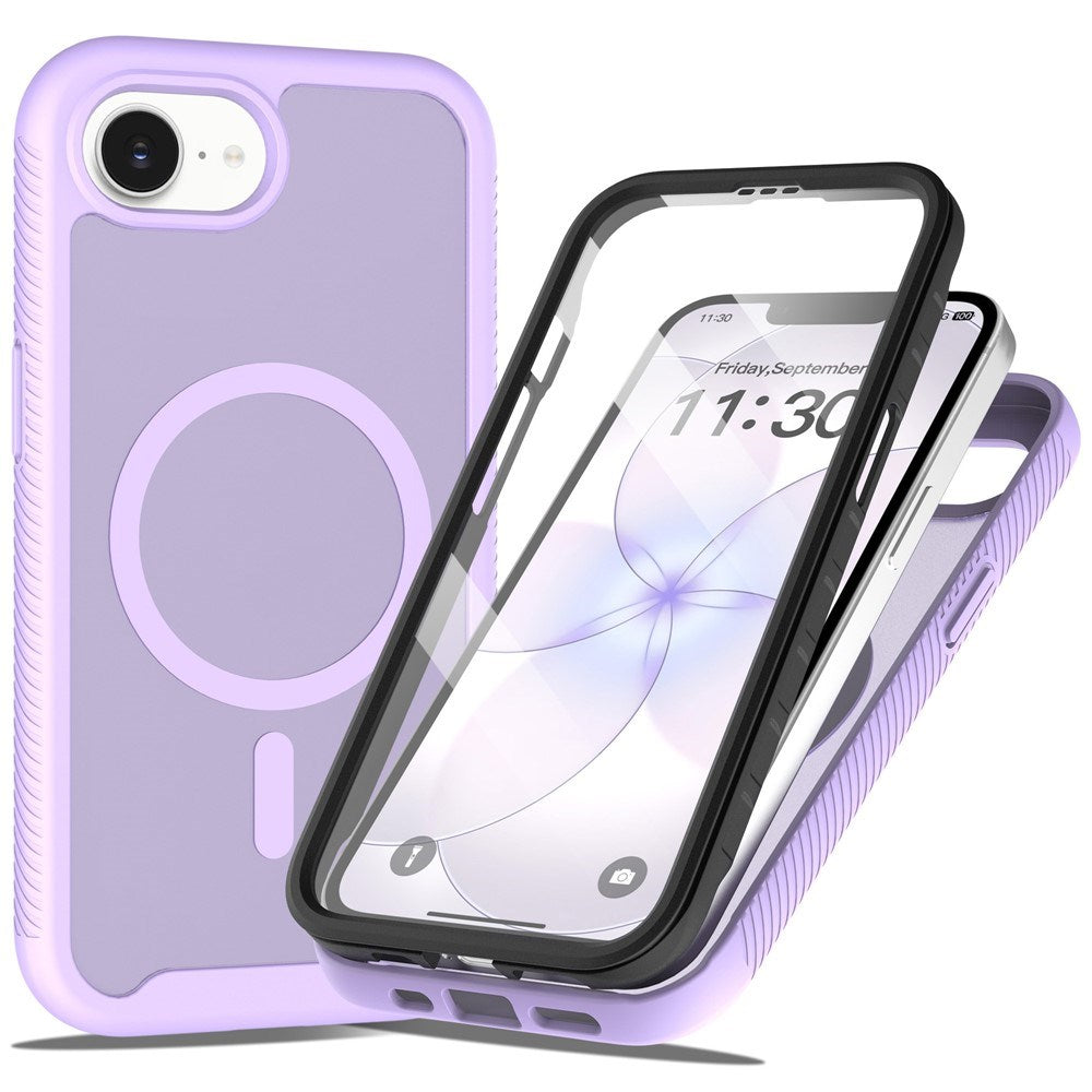 iPhone 17e / 16e EIDERWOOD Matt Hybriddeksel med Skjermbeskytterramme - Lilla