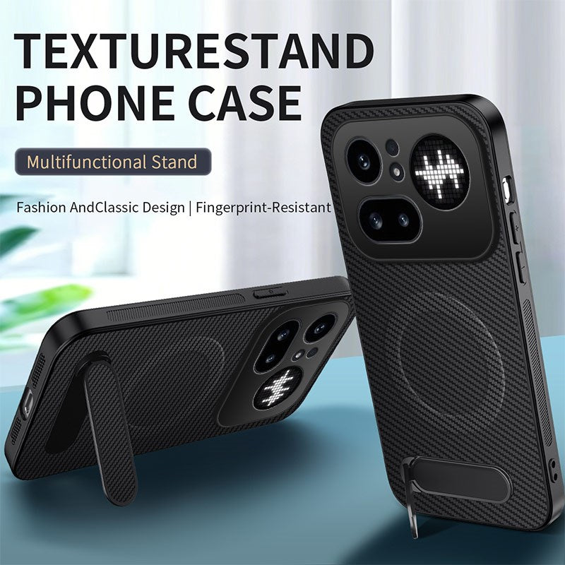 Nothing Phone (4a) Pro EIDERWOOD Hybrid Deksel med Stativ - Svart