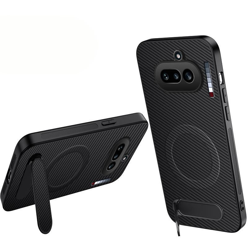 Nothing Phone (4a) EIDERWOOD Hybrid Deksel med Stativ - Svart