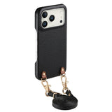 iPhone 17 Pro Max EIDERWOOD Kunstskinn Bakside Deksel m. Stropp - Svart