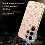Samsung Galaxy S26 Ultra EIDERWOOD Hybrid Plast Deksel m. Blomster & Diamant Kamera - Rosa