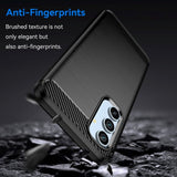 Samsung Galaxy A54 (5G) Brushed Carbon Fiber Fleksibelt Plast Deksel - Svart