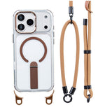 iPhone 17 Pro EIDERWOOD Deksel med Stativfunksjon & Skulder- / Håndleddsstropp - MagSafe Kompatibel - Gull