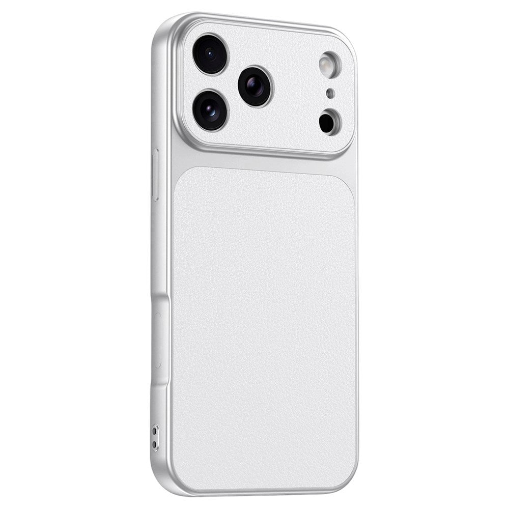 iPhone 17 Pro EIDERWOOD Hybrid Bakdeksel med Kunstskinn – Hvit