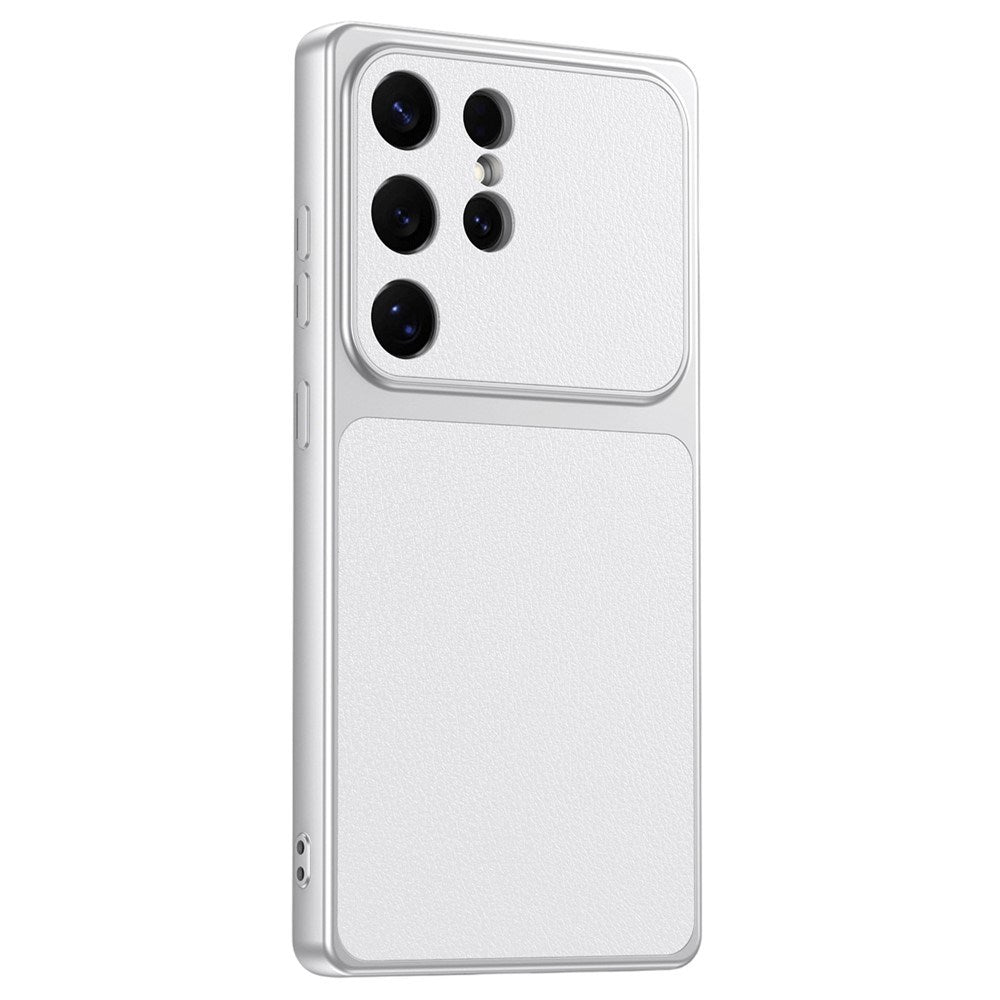 Samsung Galaxy S26 Ultra EIDERWOOD Hybrid Bakdeksel med Kunstskinn – Hvit