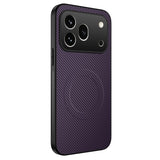 Honor 600 Pro WANLONFENG Deksel med Karbontekstur - MagSafe Kompatibel - Lilla