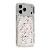 iPhone 17 Pro Max EIDERWOOD Hybrid Deksel med Strass & Blomsterdesign - Gjennomsiktig / Kirsebærblomster