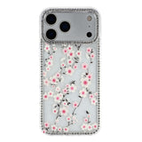 iPhone 17 Pro Max EIDERWOOD Hybrid Deksel med Strass & Blomsterdesign - Gjennomsiktig / Kirsebærblomster