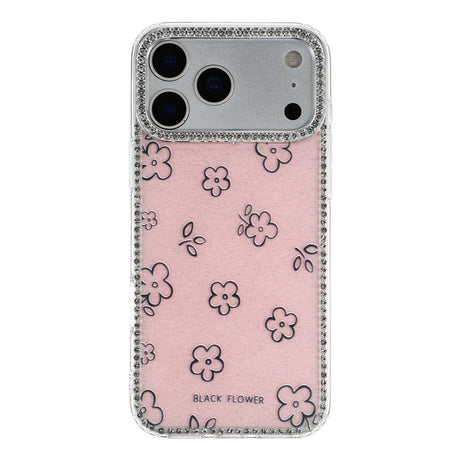 iPhone 17 Pro Max EIDERWOOD Hybrid Deksel med Strass & Blomsterdesign - Rosa / Blomster