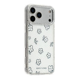 iPhone 17 Pro Max EIDERWOOD Hybrid Deksel med Strass & Blomsterdesign - Hvit / Blomster