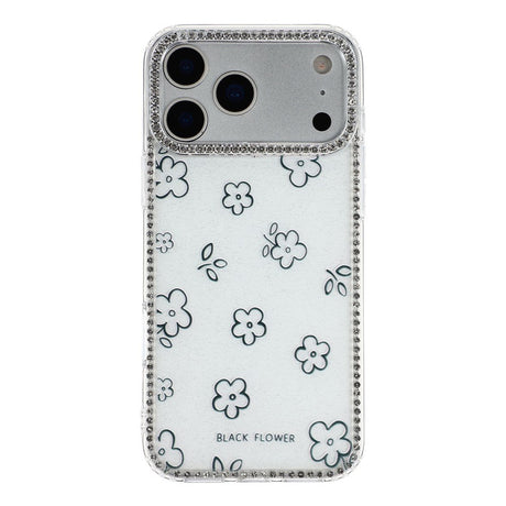 iPhone 17 Pro Max EIDERWOOD Hybrid Deksel med Strass & Blomsterdesign - Hvit / Blomster