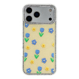 iPhone 17 Pro Max EIDERWOOD Hybrid Deksel med Strass & Blomsterdesign - Gul / Tulipaner