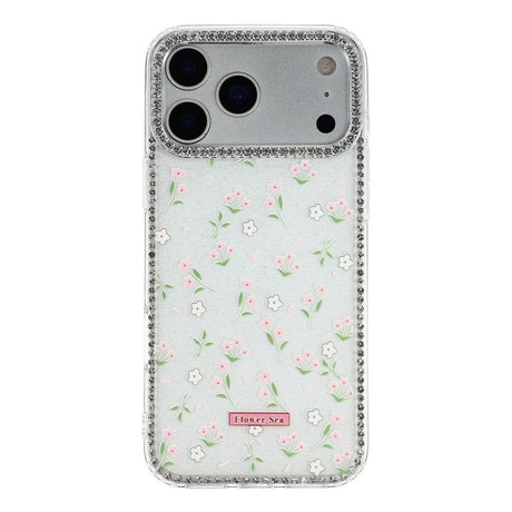 iPhone 17 Pro Max EIDERWOOD Hybrid Deksel med Strass & Blomsterdesign - Hvit / Vårblomster