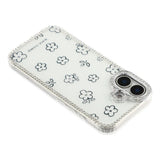 iPhone 17 EIDERWOOD Hybrid Deksel med Strass & Blomsterdesign - Hvit / Blomster