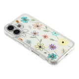 iPhone 17 EIDERWOOD Hybrid Deksel med Strass & Blomsterdesign - Hvit / Flerfarget Blomster