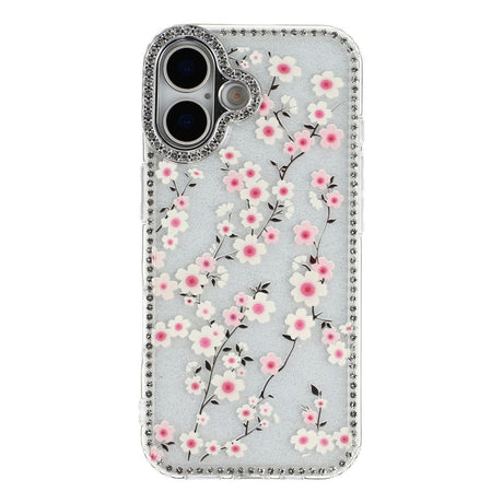 iPhone 17 EIDERWOOD Hybrid Deksel med Strass & Blomsterdesign - Gjennomsiktig / Kirsebærblomster