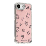 iPhone 17e / 16e EIDERWOOD Hybrid Deksel med Strass & Blomsterdesign - Rosa / Blomster