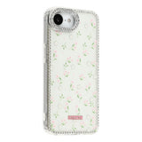 iPhone 17e / 16e EIDERWOOD Hybrid Deksel med Strass & Blomsterdesign - Hvit / Vårblomster