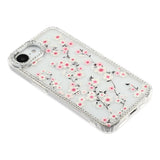 iPhone 17e / 16e EIDERWOOD Hybrid Deksel med Strass & Blomsterdesign - Gjennomsiktig / Kirsebærblomster