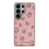 Samsung Galaxy S26 Ultra EIDERWOOD Hybrid Deksel med Strass & Blomsterdesign - Rosa / Blomster