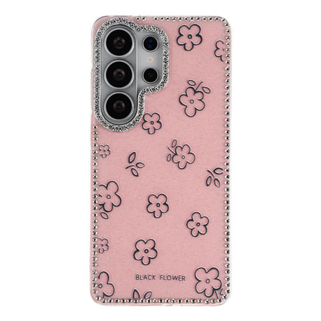Samsung Galaxy S26 Ultra EIDERWOOD Hybrid Deksel med Strass & Blomsterdesign - Rosa / Blomster
