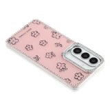 Samsung Galaxy S26 EIDERWOOD Hybrid Deksel med Strass & Blomsterdesign - Rosa / Blomster